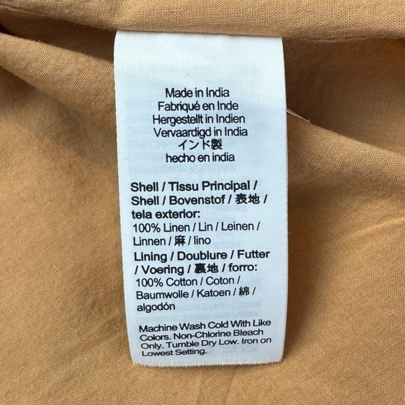 NWT J. Crew Linen Button Back Sleeveless Shift Dress in Brown Size Small‎ - Picture 6 of 7